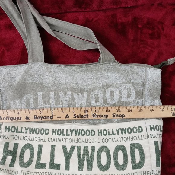 Women's "HOLLYWOOD" Distressed Khaki Green Hobo  Handbag Full Zip Front Pockets - Picture 3 of 6